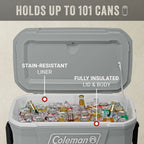316 Series 62-Quart Hard Cooler