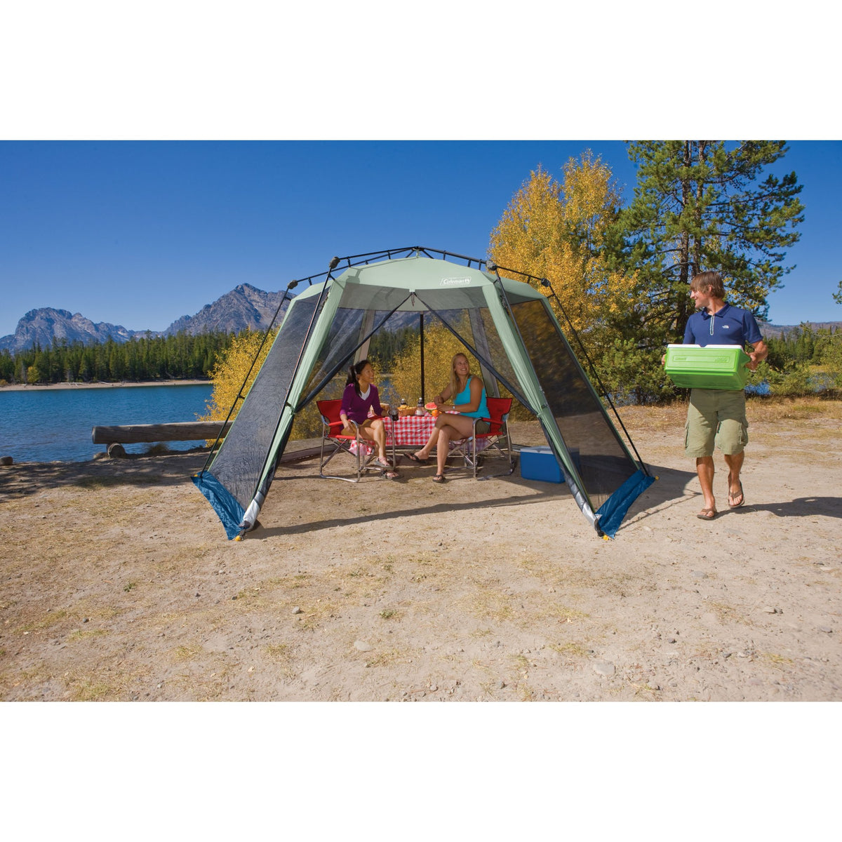Coleman Skylodge 15 x 13 Instant Screen Canopy Tent, Moss