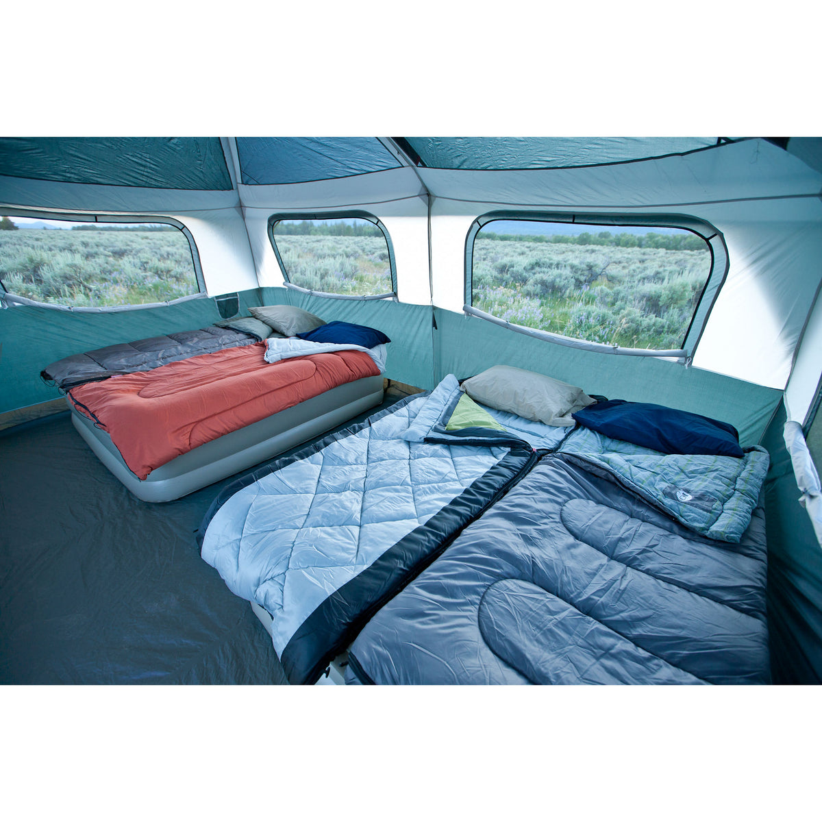 Coleman 9-Person Prairie Breeze Lighted Cabin Camping Tent