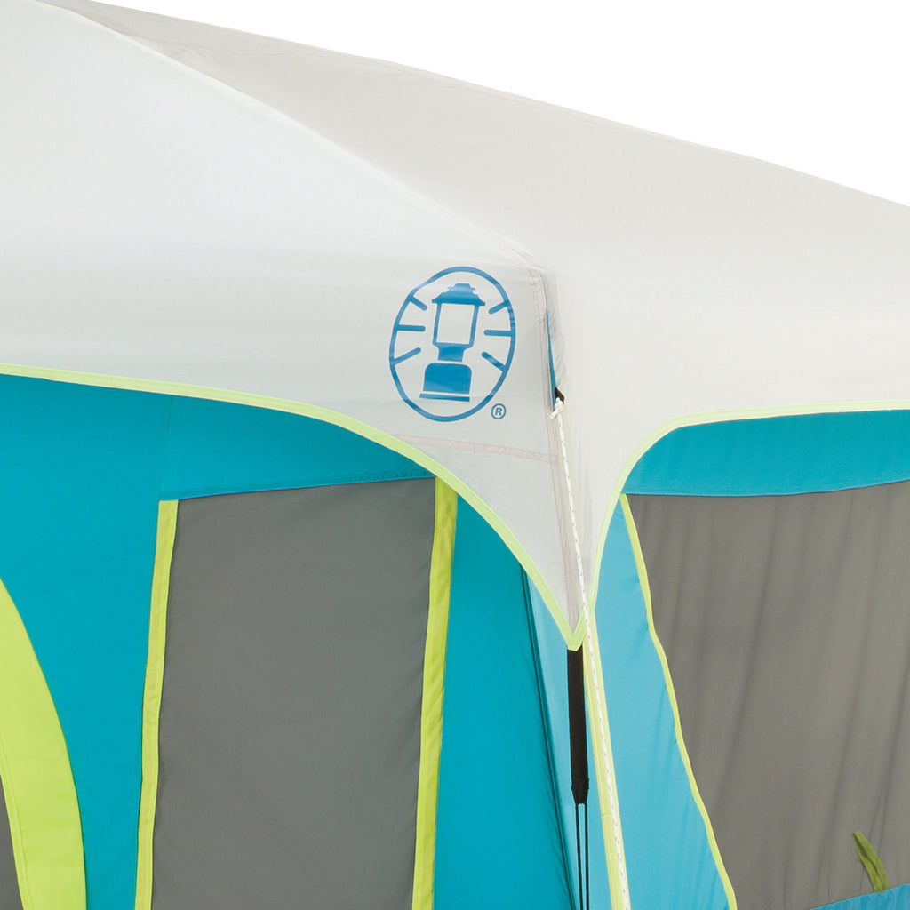Coleman 8-Person Tenaya Lake Fast Pitch Cabin Camping Tent with Closet, Light Blue