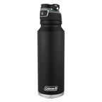 Coleman FreeFlow AUTOSEAL Stainless Steel Water Bottle, 40 oz (1.18 L), Black