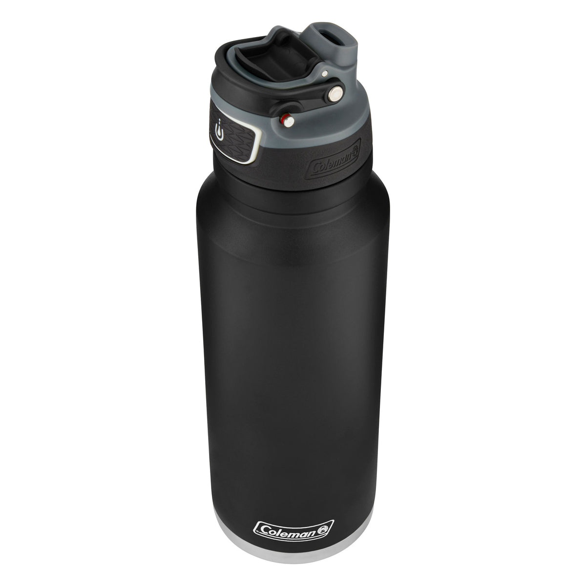 Coleman FreeFlow AUTOSEAL Stainless Steel Water Bottle, 40 oz (1.18 L), Black