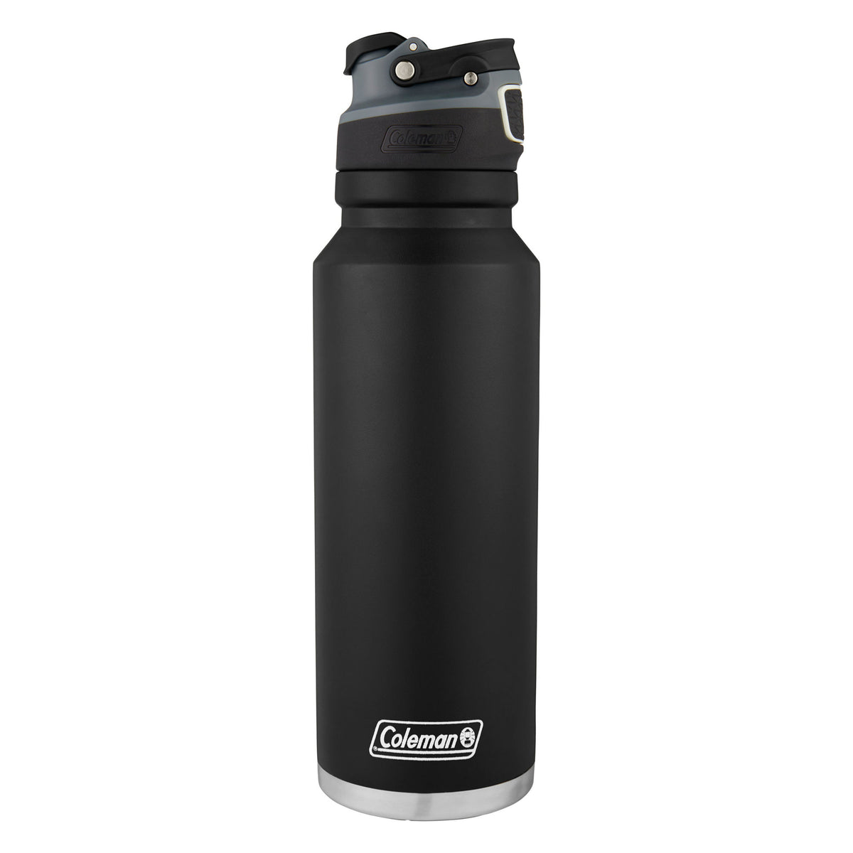 Coleman FreeFlow AUTOSEAL Stainless Steel Water Bottle, 40 oz (1.18 L), Black