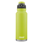 Coleman FreeFlow AUTOSEAL Stainless Steel Water Bottle, 40 oz (1.18 L), Spider Mum Green