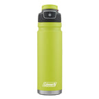 Coleman FreeFlow AUTOSEAL Stainless Steel Water Bottle, 24 oz (709 mL), Spider Mum Green