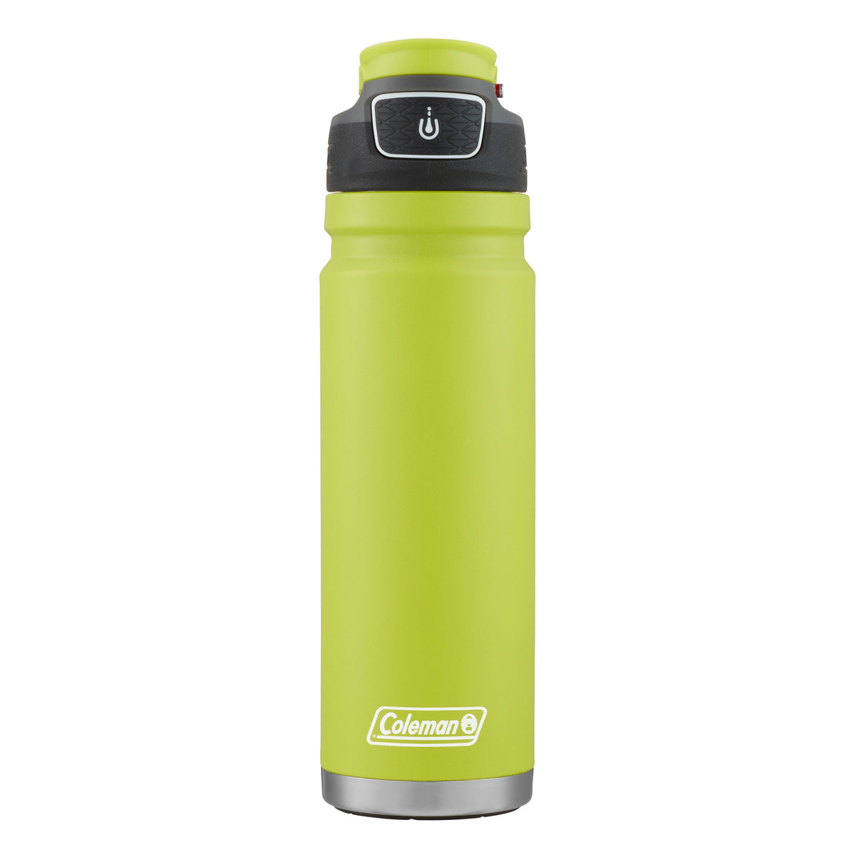 Coleman FreeFlow AUTOSEAL Stainless Steel Water Bottle, 24 oz (709 mL), Spider Mum Green