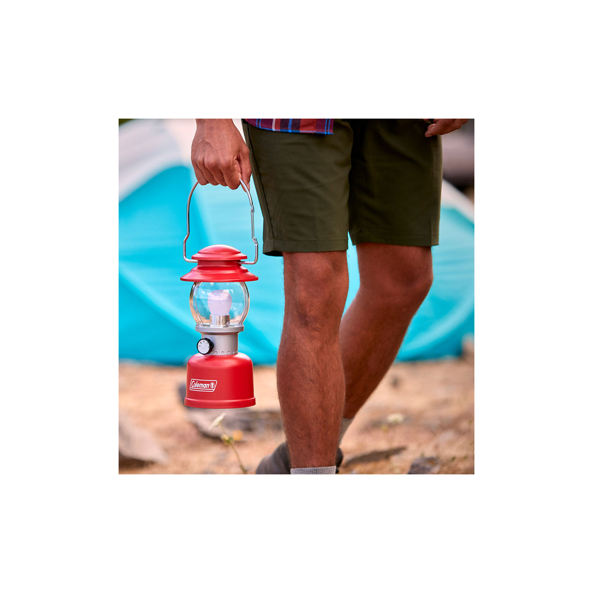 Coleman Classic 500 Lumens LED Lantern, Red