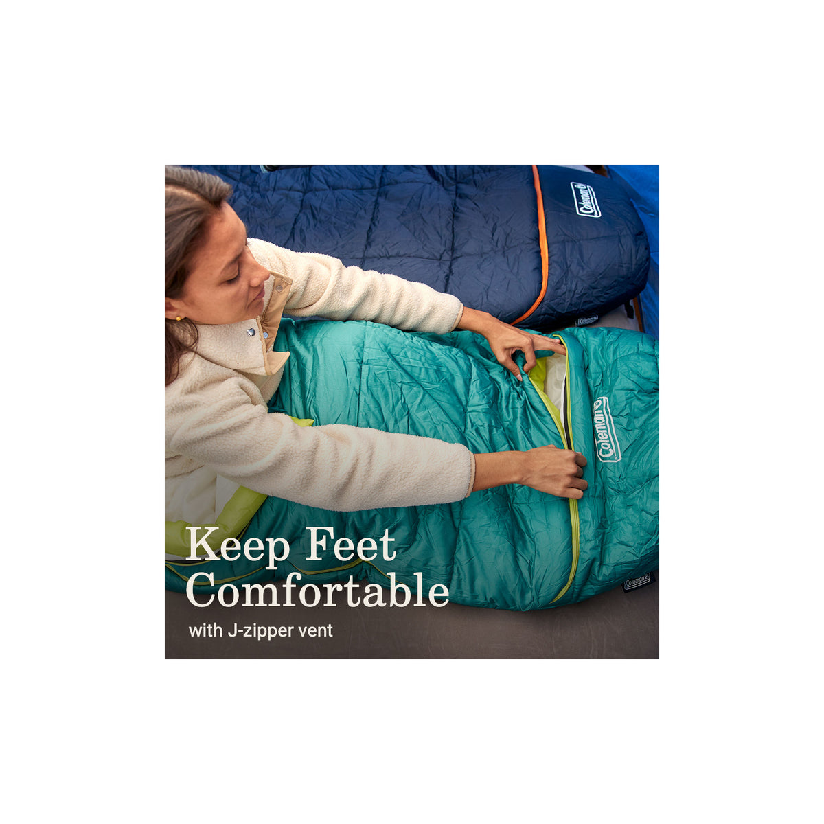 Coleman Big Bay 5°C Big & Tall Contour Sleeping Bag (40°F)