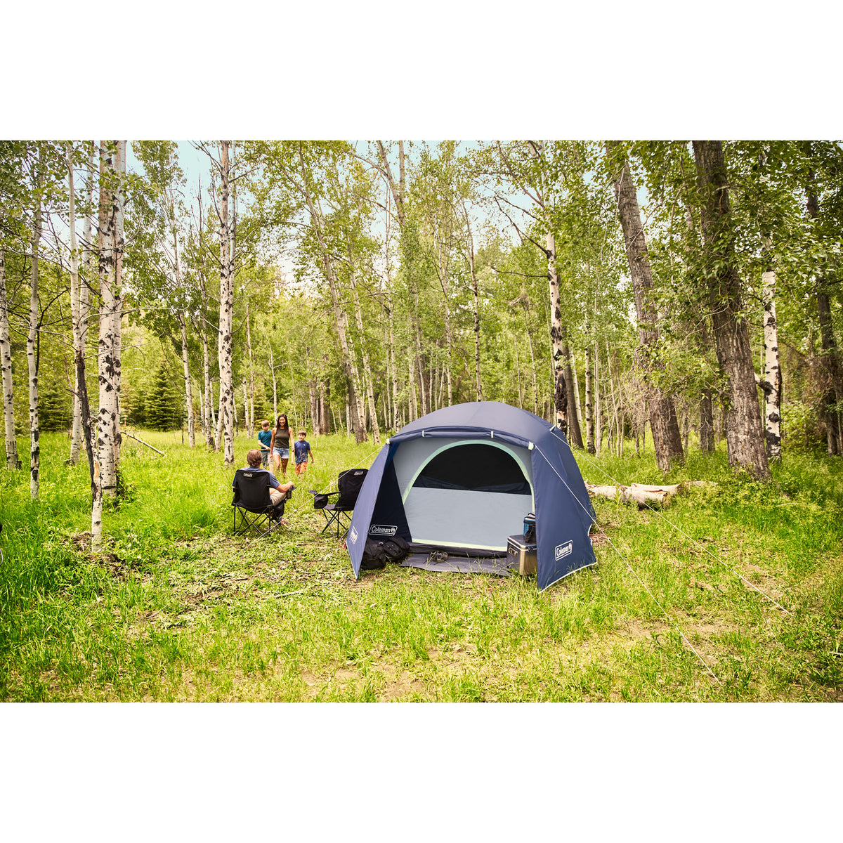Coleman Skydome 6-Person Camping Tent with Full-Fly Vestibule, Blue Nights