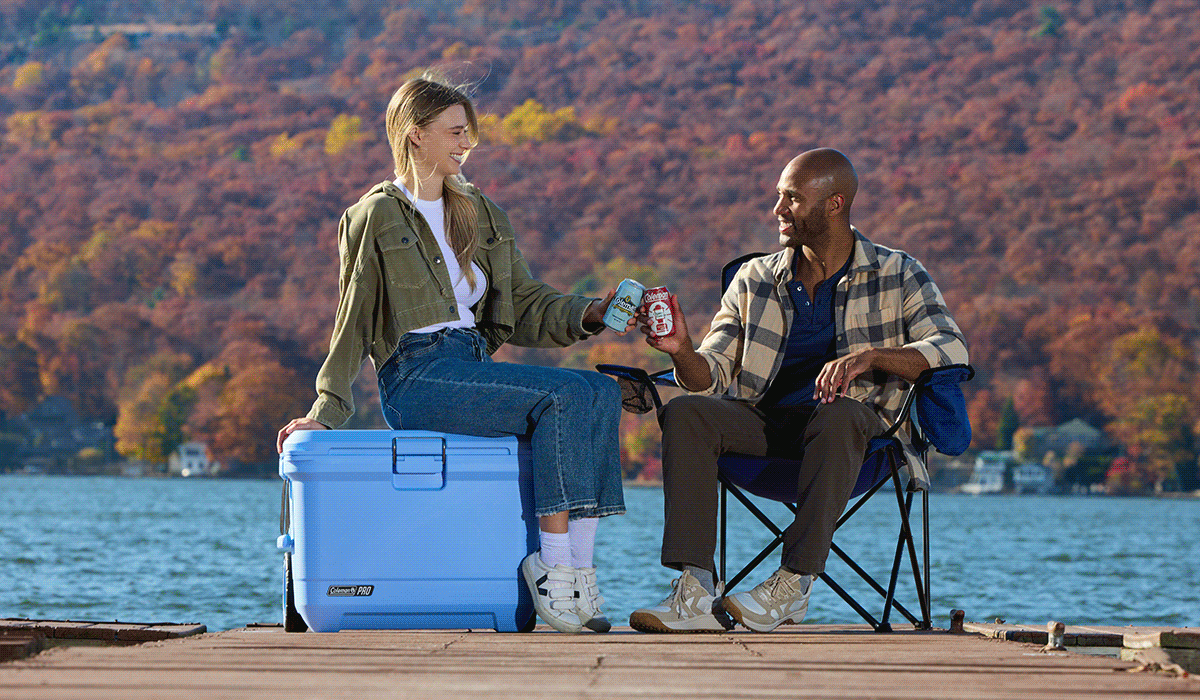 Coleman outdoor gear by the lake