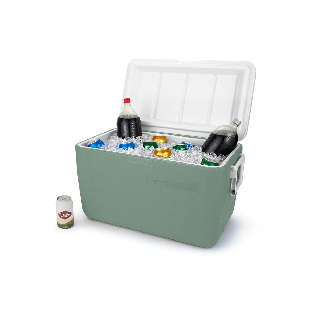Coleman Chiller 48-Quart Hard Cooler, 45.4-Litre Portable Beach and Ice Chest Camping Cooler, Hickory Moss