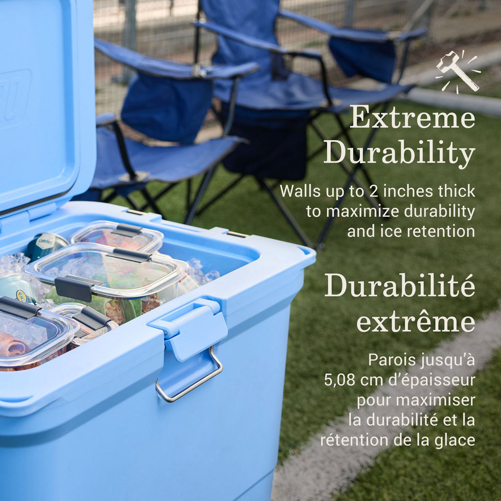 Coleman Pro 25-Quart Hard Cooler, Blue Sky