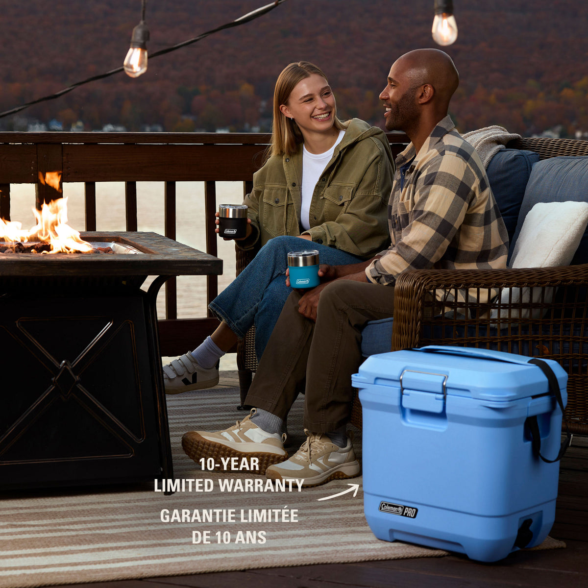 Coleman Pro 25-Quart Hard Cooler, Blue Sky