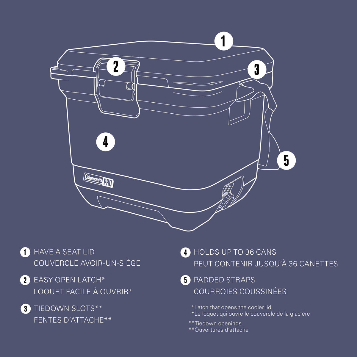 Coleman Pro 25-Quart Hard Cooler, Blue Sky