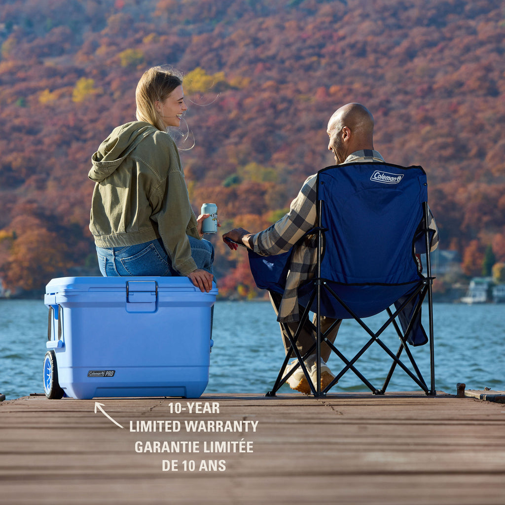 Coleman Pro 55-Quart Hard Cooler, Blue Sky