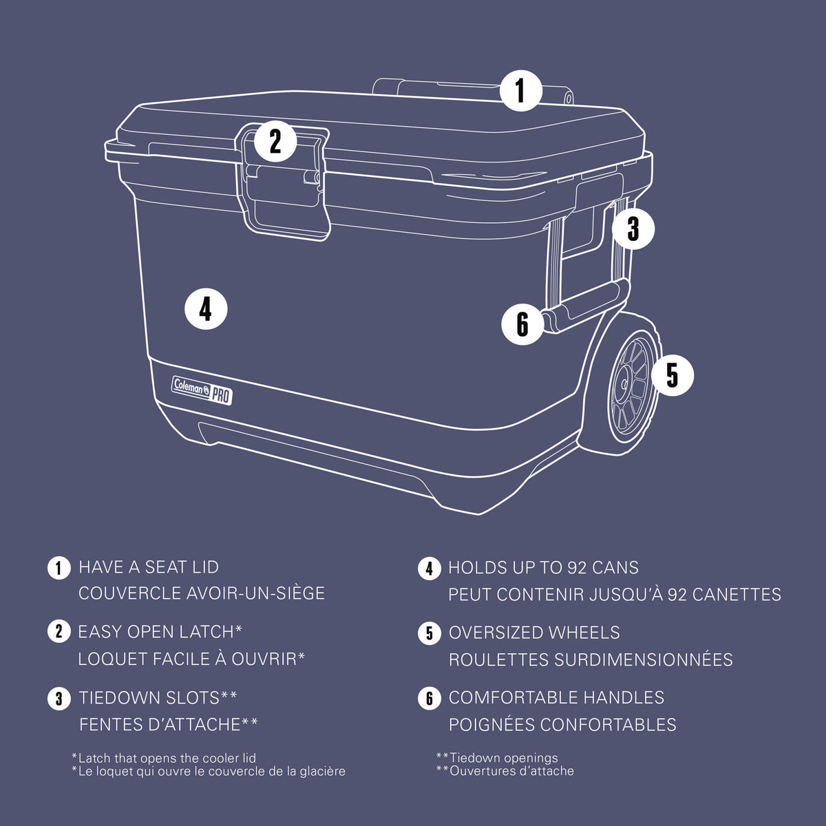 Coleman Pro 55-Quart Hard Cooler, Blue Sky