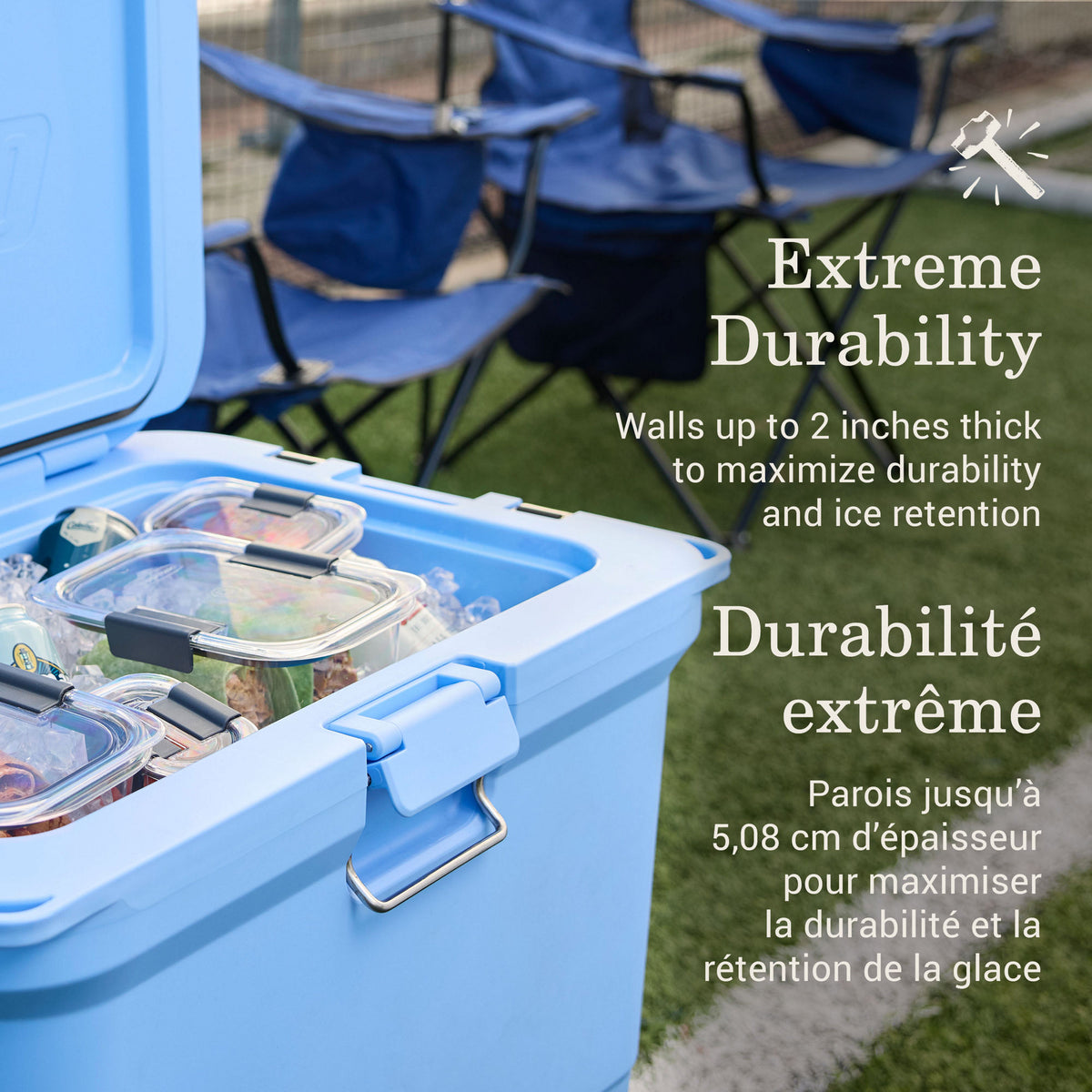 Coleman Pro 45-Quart Hard Cooler, Blue Sky